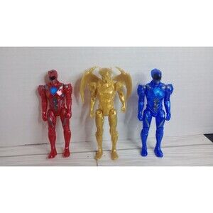3 SCG Power Rangers Action Figure 5” Goldar , Blue , Red,  Mighty Morphin